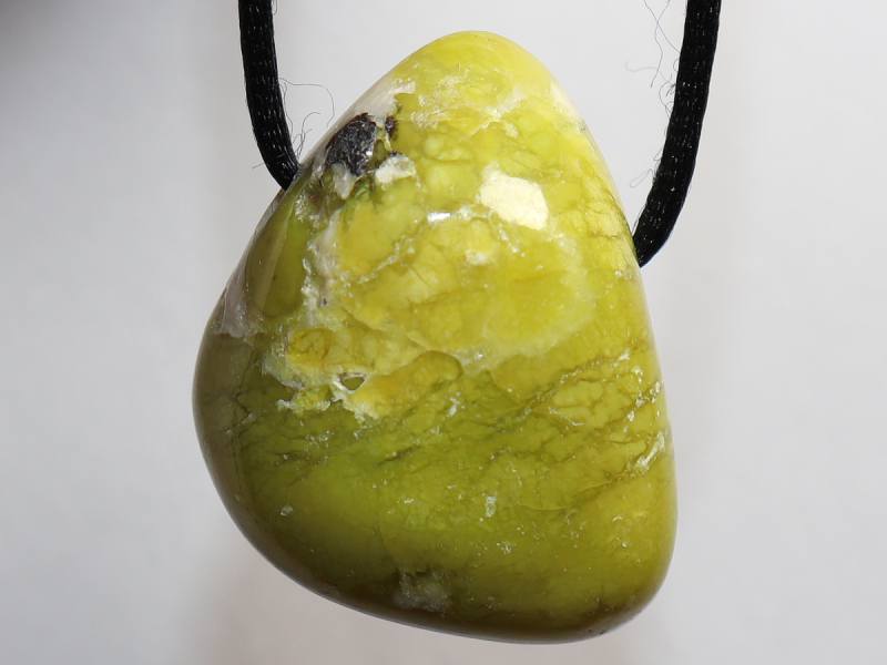 lizardite with cord or silver 925