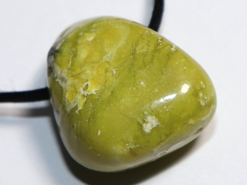 lizardite with cord or silver 925