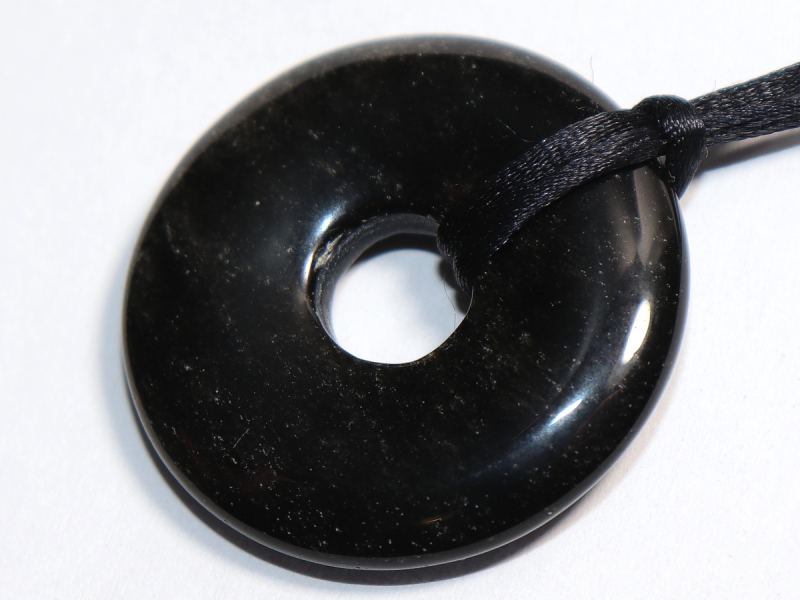 silver obsidian with cord