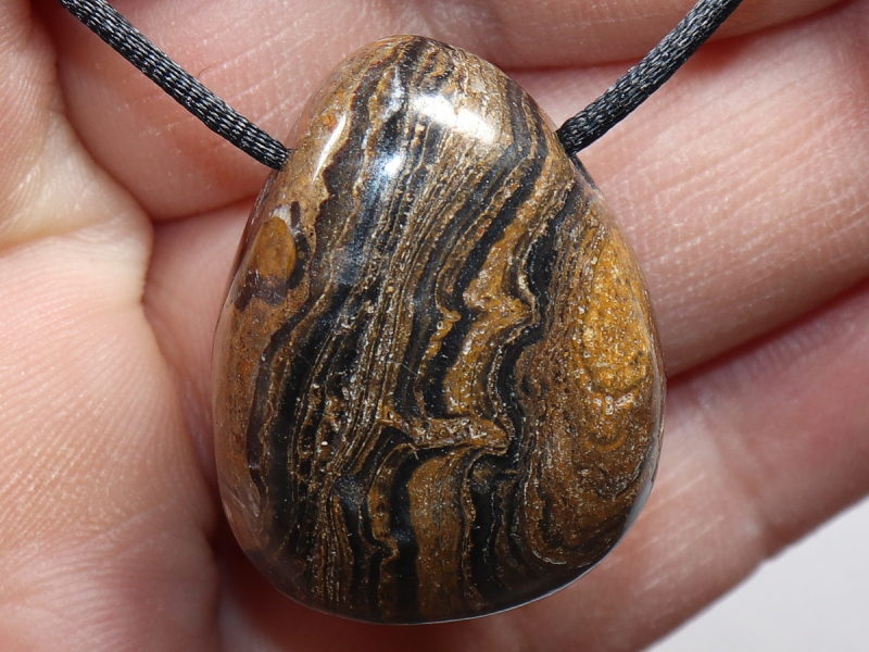 Stromatolith mit Band oder Silber 925