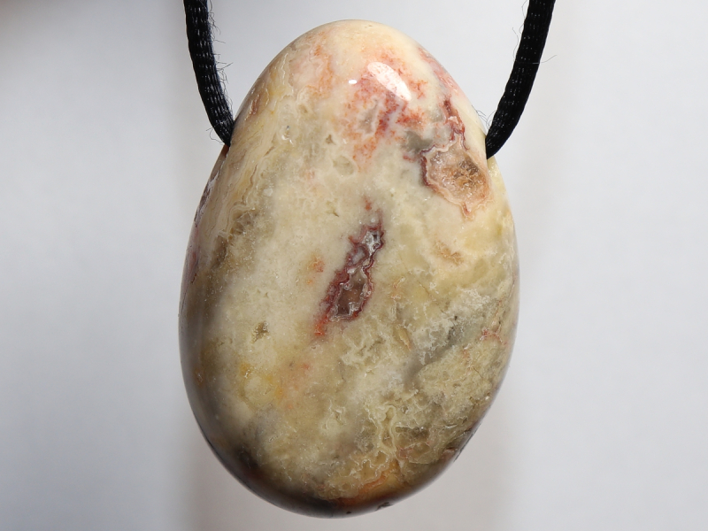 crazy lace agate with cord or silver 925