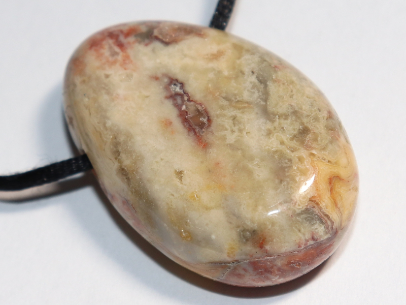 crazy lace agate with cord or silver 925