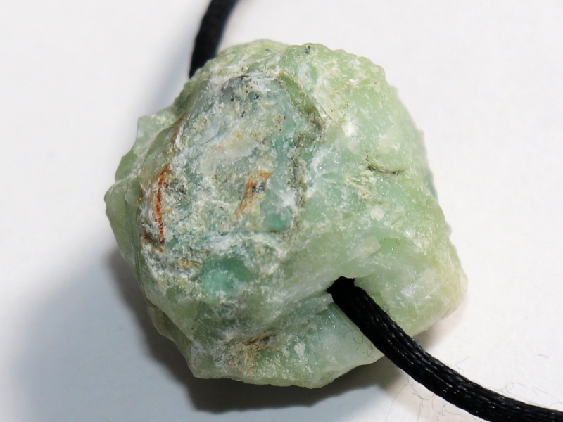 chrysoprase with cord or silver 925