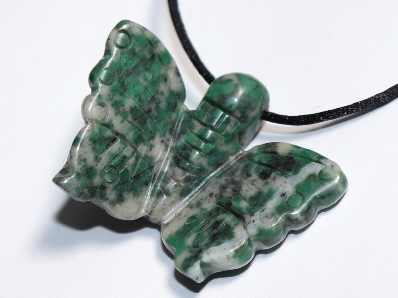 tree agate with cord or silver 925