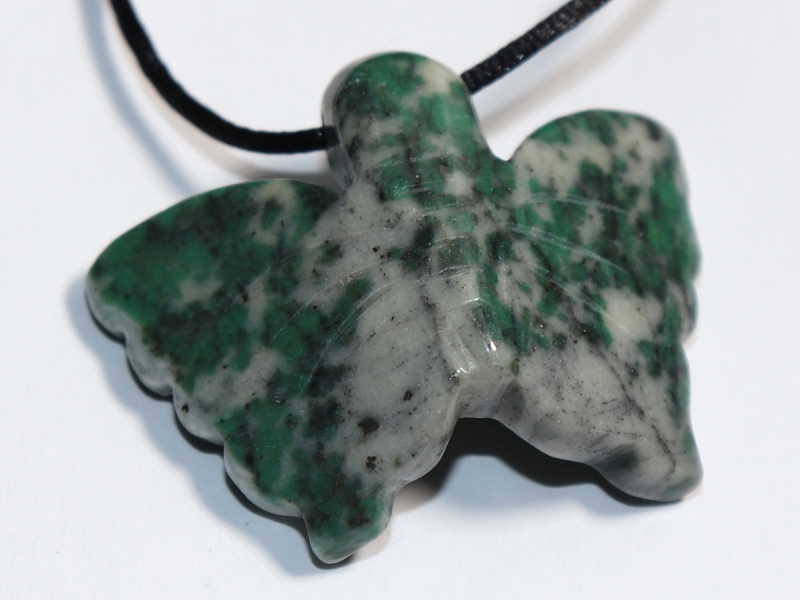 tree agate with cord or silver 925