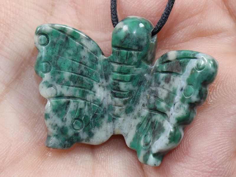 tree agate with cord or silver 925
