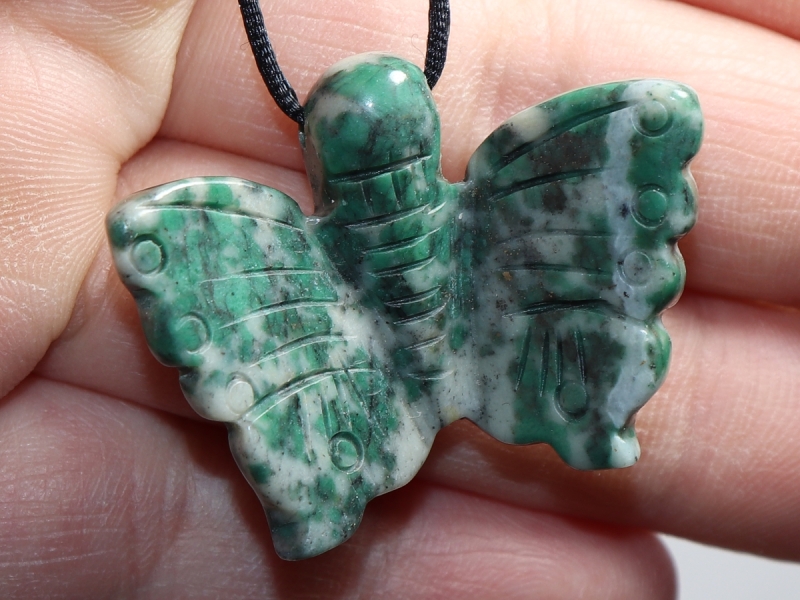 tree agate with cord or silver 925