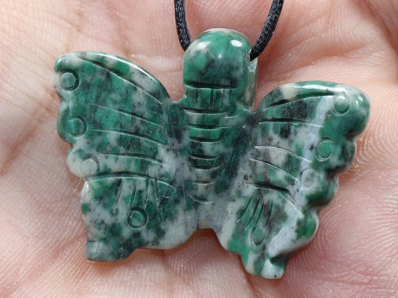 tree agate with cord or silver 925