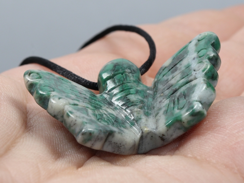 tree agate with cord or silver 925