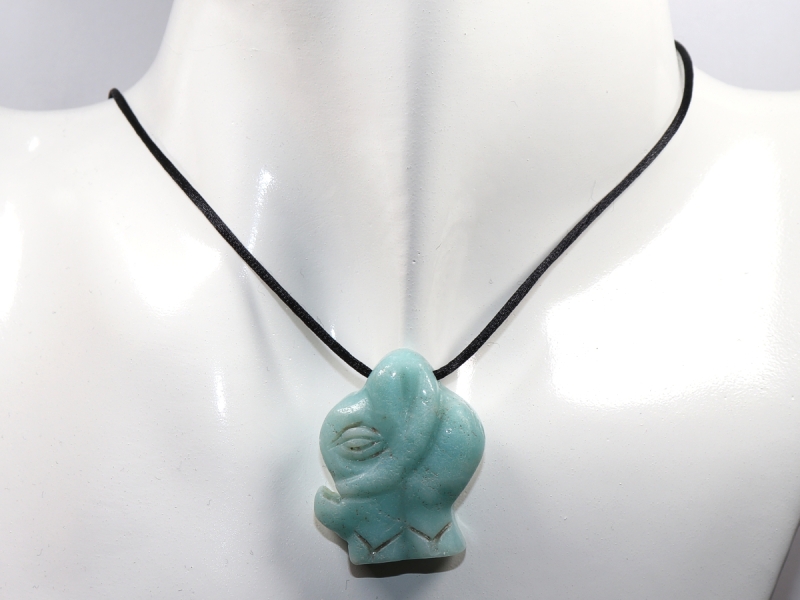 amazonite with cord or silver 925