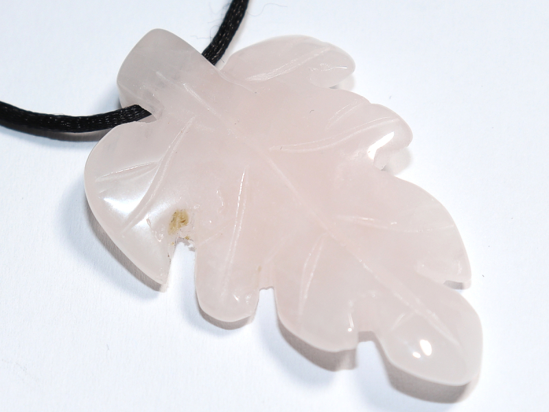 rose quartz with cord or silver 925
