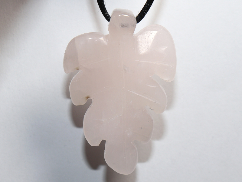 rose quartz with cord or silver 925