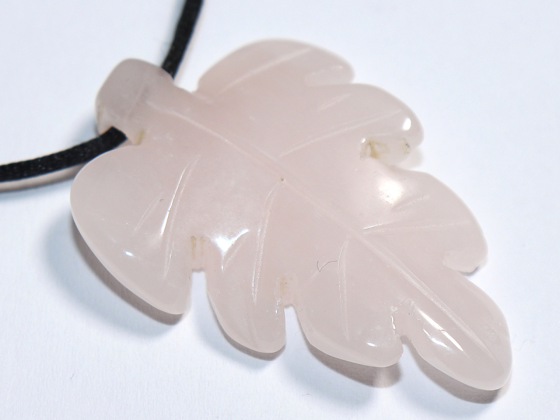 rose quartz with cord or silver 925