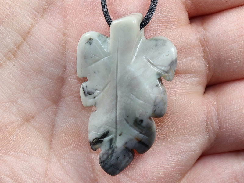 Picasso marble with cord or silver 925
