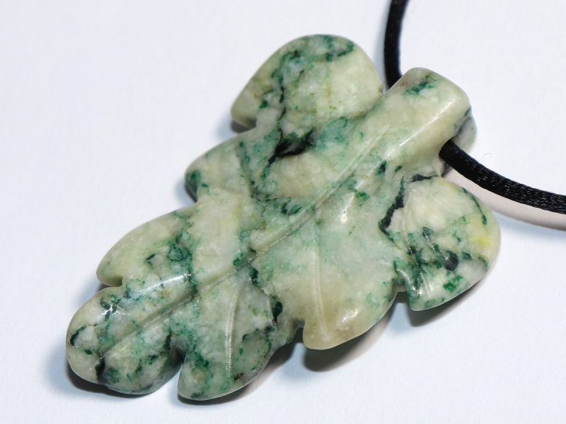 mariposite-dolomite with cord or silver 925