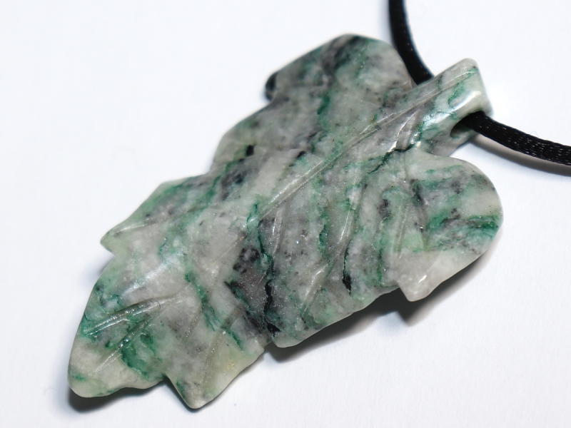 mariposite-dolomite with cord or silver 925