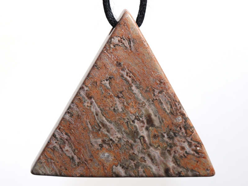 leopard rhyolite with cord or silver 925