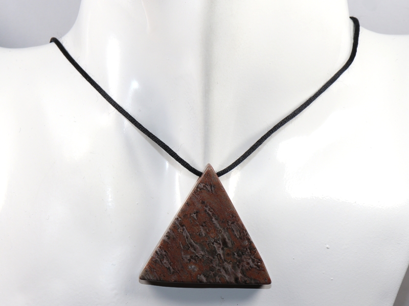 leopard rhyolite with cord or silver 925