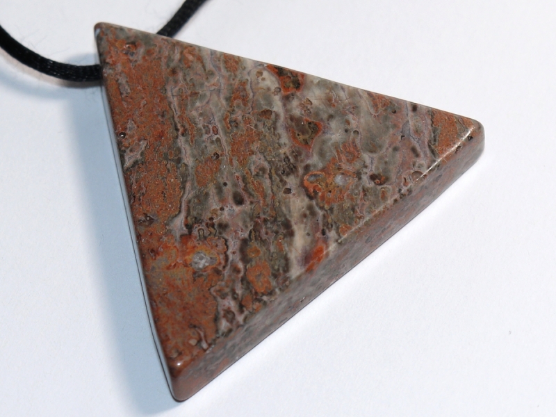 leopard rhyolite with cord or silver 925