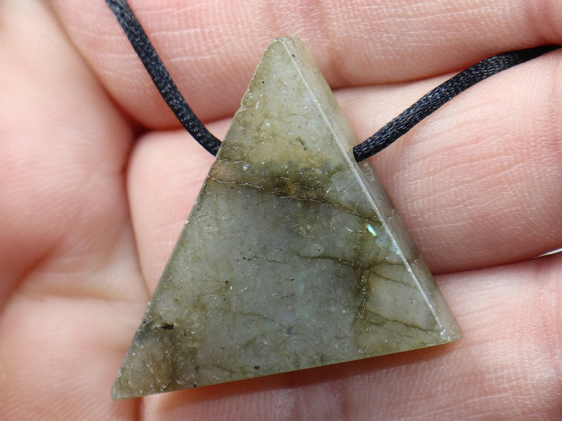 labradorite with cord or silver 925