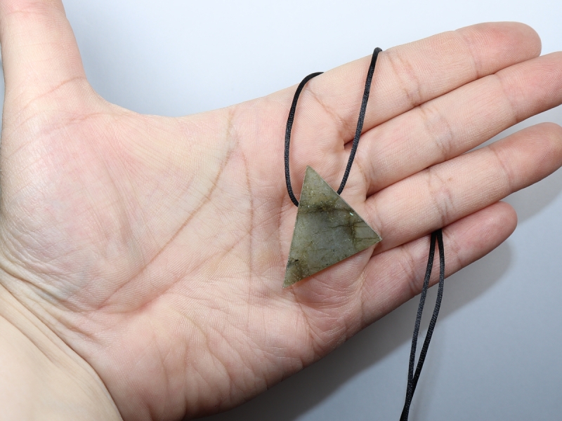 labradorite with cord or silver 925