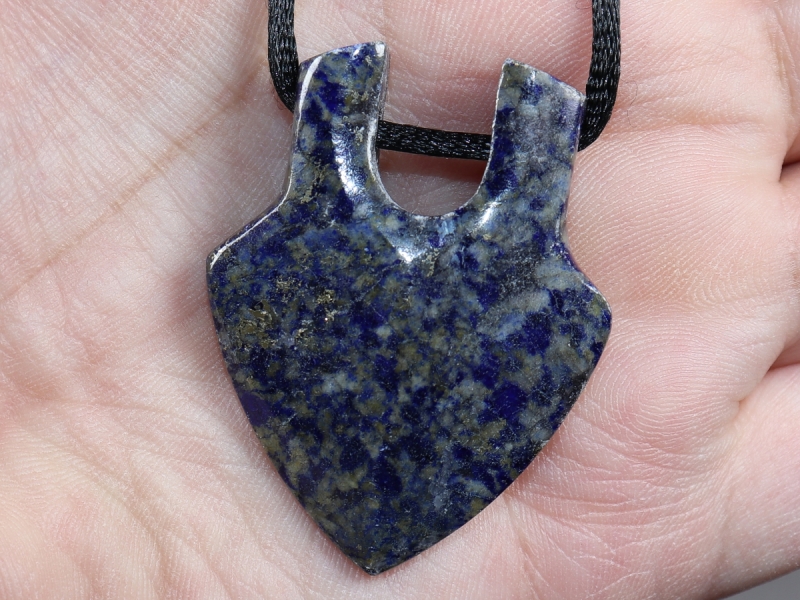 lapis lazuli with cord or silver 925