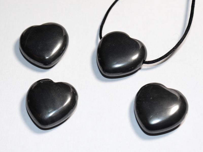 hematite with cord or silver 925