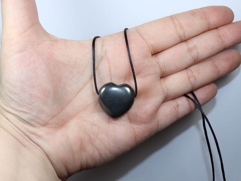 hematite with cord or silver 925