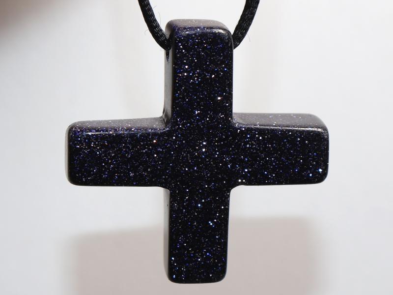 blue sandstone with cord or silver 925