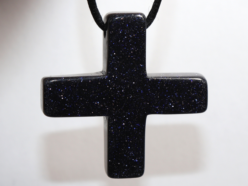blue sandstone with cord or silver 925