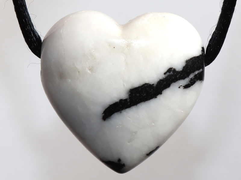 zebra marble with cord or silver 925