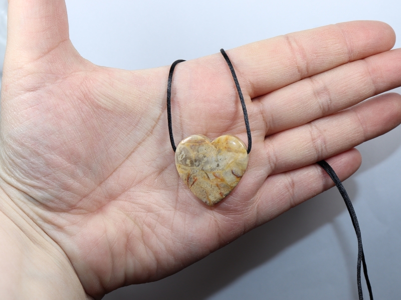 crazy lace agate with cord or silver 925