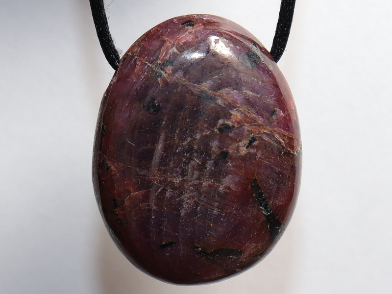 ruby with cord or silver 925