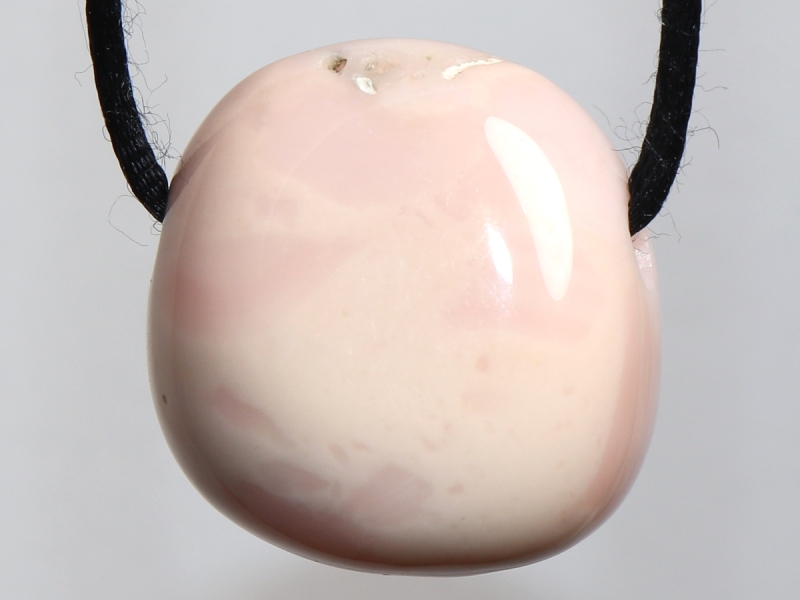 pink opal with cord or silver 925