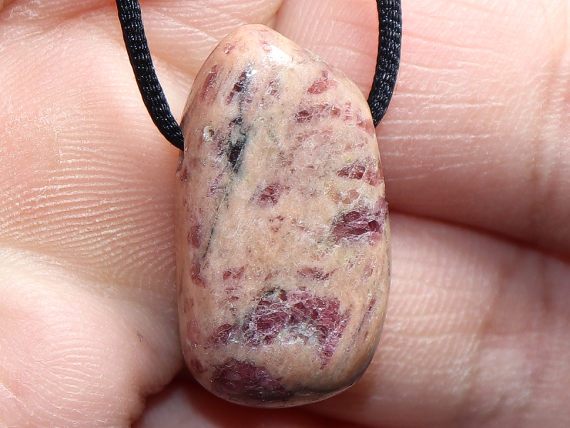 tourmaline with cord or silver 925