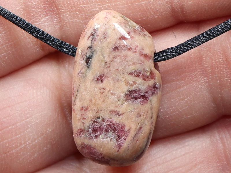 tourmaline with cord or silver 925