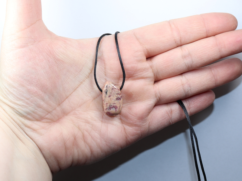 tourmaline with cord or silver 925