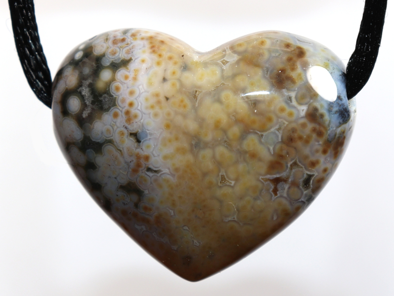 ocean jasper with cord or silver 925