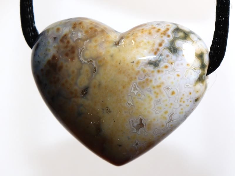 ocean jasper with cord or silver 925