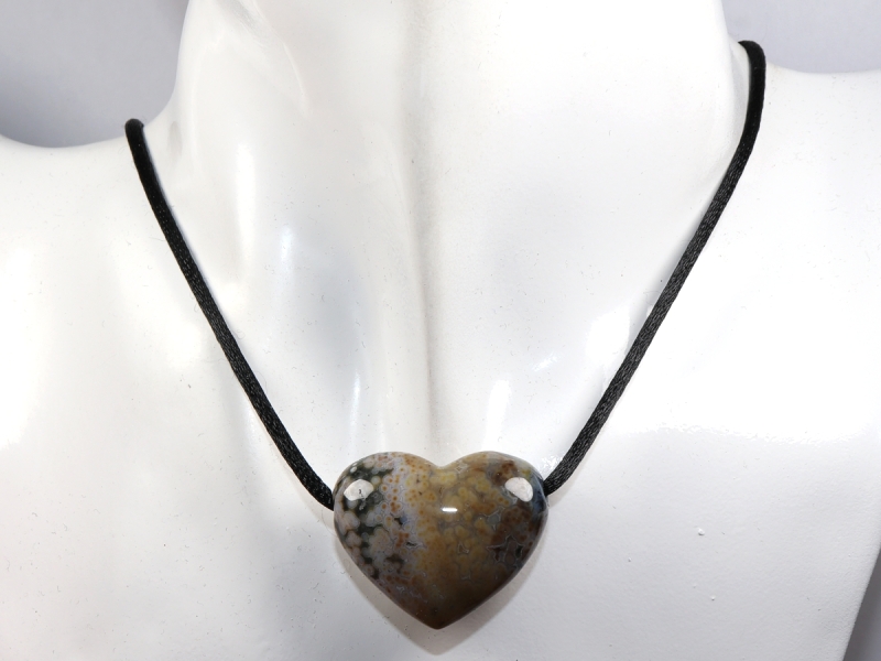 ocean jasper with cord or silver 925