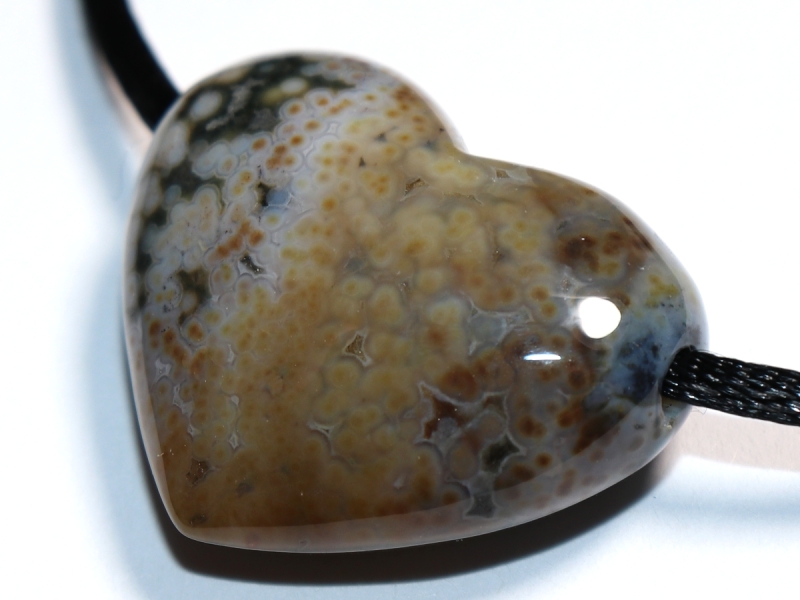 ocean jasper with cord or silver 925