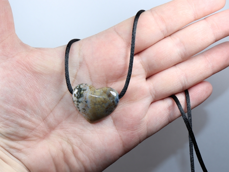 ocean jasper with cord or silver 925