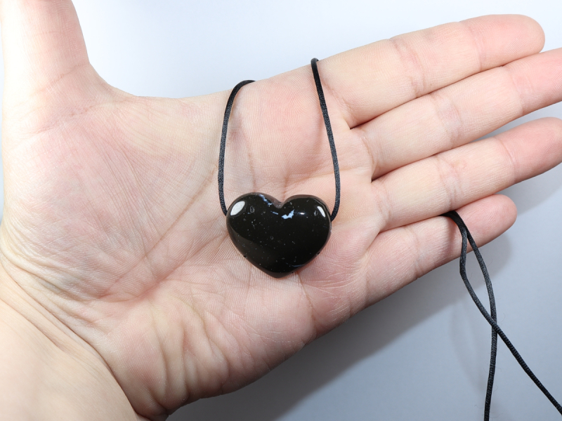 onyx with cord or silver 925