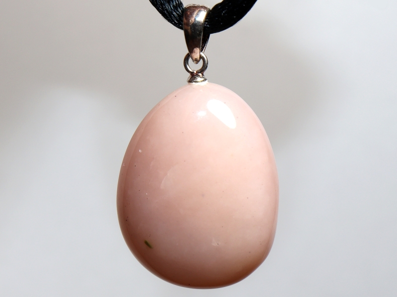 pink opal with cord or silver 925