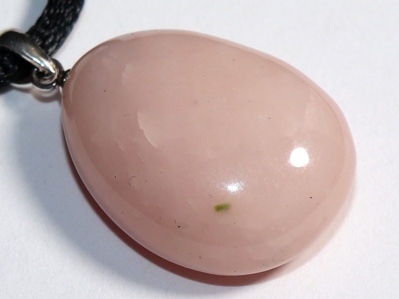 pink opal with cord or silver 925