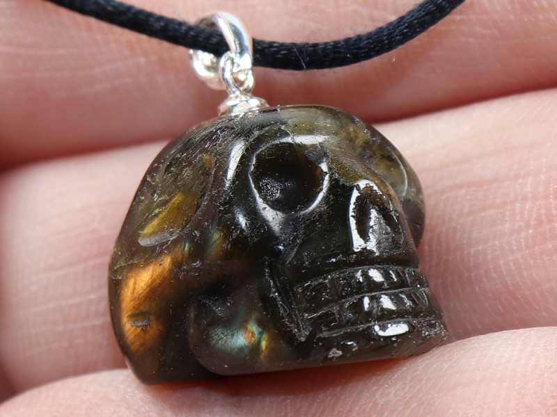 labradorite with cord or silver 925