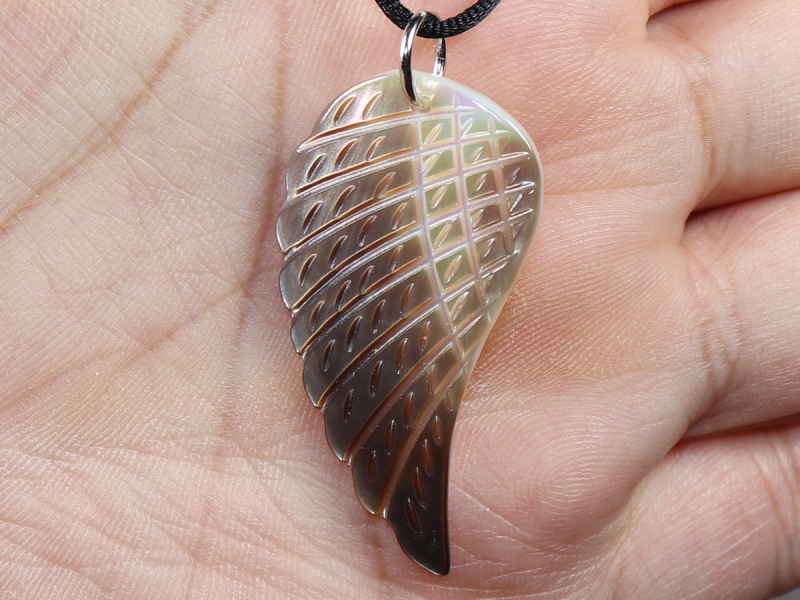 nacre with cord or silver 925