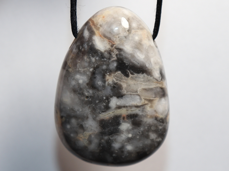 crazy lace agate with cord or silver 925