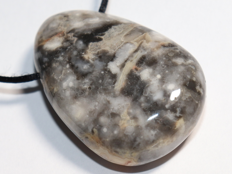 crazy lace agate with cord or silver 925