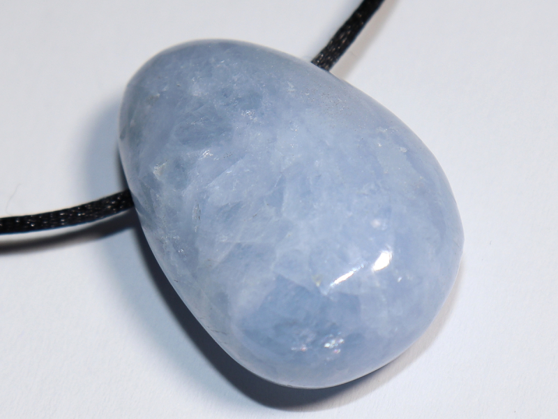 blue calcite with cord or silver 925